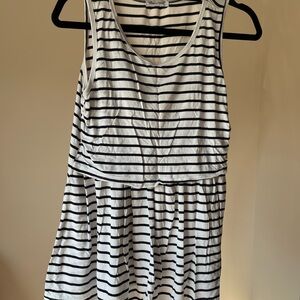 Bearsland Black and White Striped Tank Top